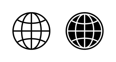 Wall Mural - globe icon, browser icon vector for web, computer and mobile app