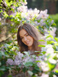© Seleznov_Molchanova - Beautiful Woman Enjoying the Smell of Lilac.