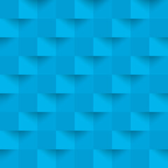 Wall Mural - abstract light blue seamless pattern. geometric square background. repeated 3d geometry pattern for 