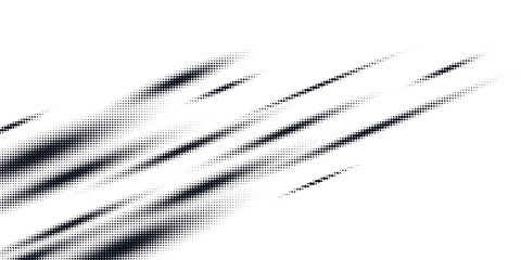 Monochrome printing raster, abstract vector halftone background.