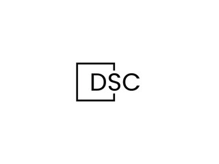 DSC letter initial logo design vector illustration