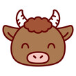 Illustration of a bull for Logo or avatar