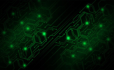 Wall Mural - cyber circuit future technology concept background