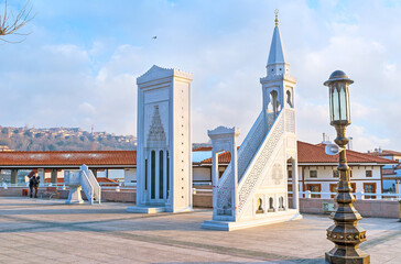 Wall Mural - The outdoor minbar and mihrab at Haci Bayram mosque in Ankara, Turkey