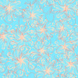 © BormanT - contour peach with leaves fruits isolated print hand illustration vector seamless pattern