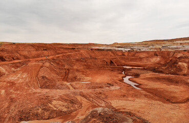 Wall Mural - open pit for mining bauxite