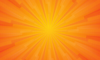Wall Mural - orange gradient ray burst dot style background vector design