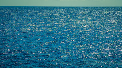 Poster - Pacific Ocean. Blue sea and sky above. Hawaii.