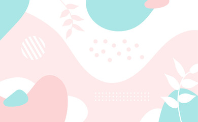 abstract soft pastel memphis wallpaper. line floral background