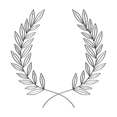 Sticker - linear laurel wreath icon