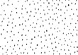 Watercolor dots background. Randomly placed polka dots, hand drawn spots seamless vector pattern. Scattered big and small circles, points in various sizes. Decorative black and white design tiles.