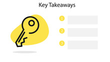 Key Takeaways Slide Template. Clipart Image