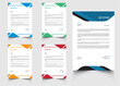 © sultanaraihazar - Letter Head Design, Business latter head Pad Design. abstract creative letterhead design set a4 size and unique shape colorful design corporate company blue, orange, red, green color letterhead.