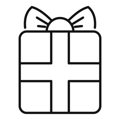 Canvas Print - Lotto gift box icon outline vector. Draw lottery