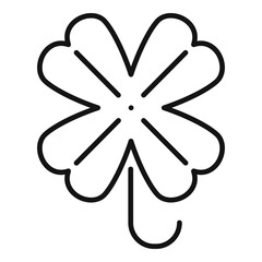 Luck clover icon outline vector. Shamrock leaf