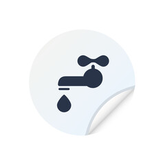 Poster - Water Faucet - Sticker