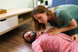 © AntonioDiaz - Man fainted on the floor due to a heart attack