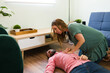© AntonioDiaz - Girlfriend giving first aid emergency CPR