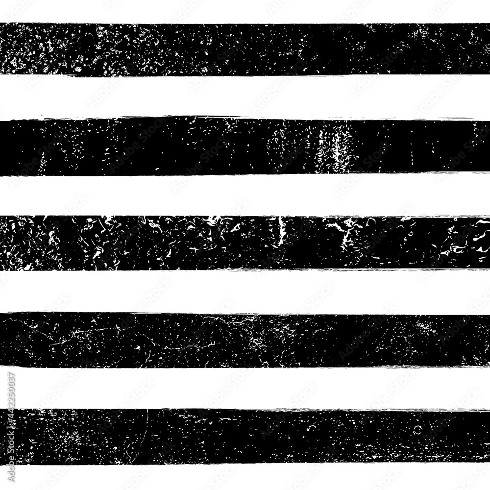 Grunge black pattern line seamless rough vector paint horizontal art. Grunge black print design - obrazy, fototapety, plakaty 