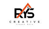 Fototapeta  - initial RYS letters real estate construction logo vector	