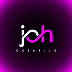 JOH Letter Initial Logo Design Template Vector Illustration