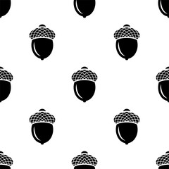 Wall Mural - Acorn Icon Seamless Pattern, Acorn Icon, Food Icon, Fruit Icon