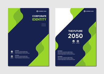 Wall Mural - vector editable corporate brochure design template. professional business flyer modern design backgr