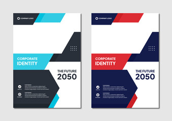 Wall Mural - vector editable corporate brochure design template. professional business flyer modern design backgr