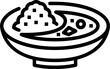 curry rice outline icon