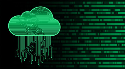 cloud computing circuit future technology concept background