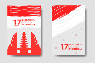 Wall Mural - Indonesia Independence Day Bundle Template