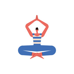 Sticker - man practicing yoga