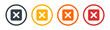 Cross mark button symbol of close, cancel, delete and error icon vector illustration.