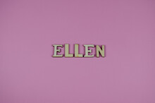 Text "ellen". Female Name Ellen