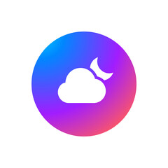 Wall Mural - Cloudy Night - App Icon Button