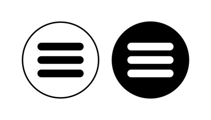 Menu Icon set. web menu icon. hamburger menu symbol