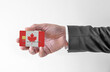 © bennian_1 - Bank credit plastic card with flag of Canada holding man in elegant suit