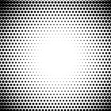Circle Fade Halftone Dots Pattern Radiate Half Tone Gradient