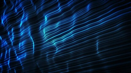 Wall Mural - abstract flowing particle lines data concept background loop/ 4k animation of an abstract technology