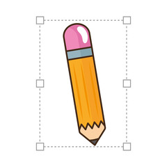 Canvas Print - Isolated pencil icon