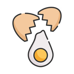 Sticker - Isolated broken egg