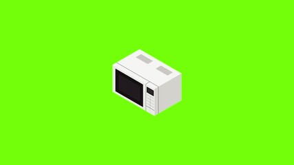 Wall Mural - Small microwave icon animation