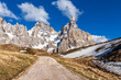 Dolomites mountains in the North of Italy, Trentino, Alp. Nature background