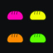 © LIGHTFIELD STUDIOS - Bread four color glowing neon vector icon