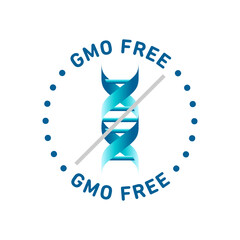 Canvas Print - GMO free vector icon badge design, NON GMO, bio, organic, natural