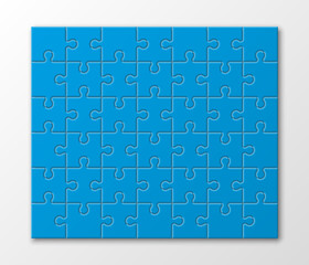 Leinwandbilder - A lot of piece flat puzzle presentation. Many step circle business background. Section compare service banner. illustration template color shape . 3d Abstract Background
