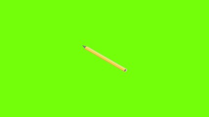 Sticker - Yellow pencil for drawing icon animation