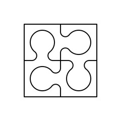Leinwandbilder - Puzzle background pattern. Many step circle business card. A lot of piece flat puzzle presentation. Section compare service banner. illustration template color shape. Abstract Background