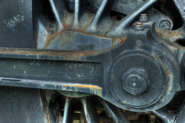 Steam Locomotive wheel and side drive arm