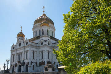 Wall Mural - View of the Cathedral of Christ the Savior on Volkhonka street, Moscow